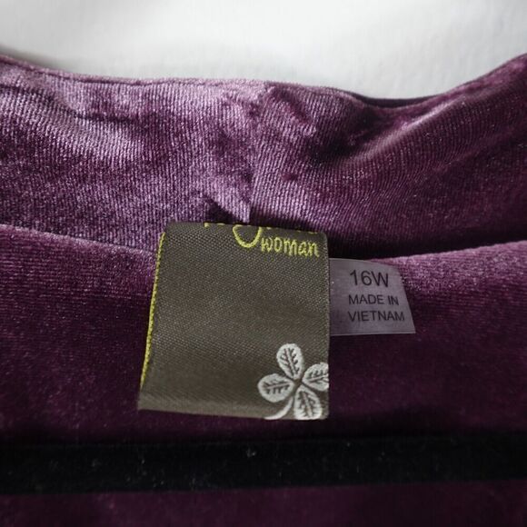 Taylor Womens Velvet Shift Dress Size 16W - Picture 10 of 12